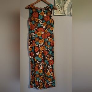 Princess Highway Floral Dress with Brown and Teal